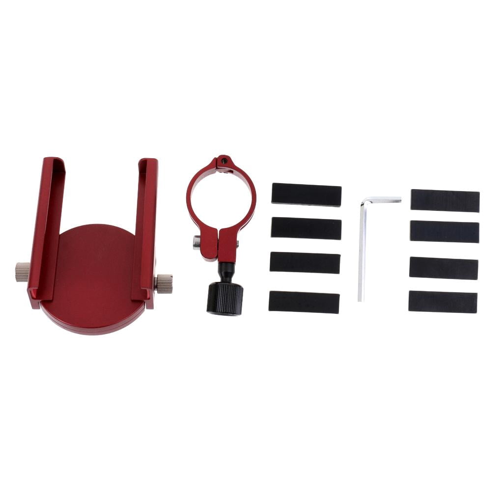 Support de Guidon de Moto Vélo de Montagne pour Téléphone Mobile Rouge