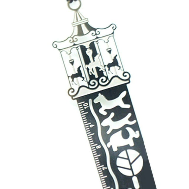 Hollow Out Metal Bookmark with Scale Dual Measure Ruler Office Supply Stationery School Office Supply