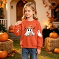 thumbnail image 3 of Fancifize Boys Girls Cute Ghost Graphic Fleece Sweatshirts, Halloween Holiday Print Pullover Tops for Kids 2-15 Years, 3 of 6