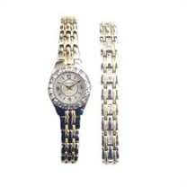 Elgin Adult Female Two-Tone Dress Watch and Bracelet Set (EG8073ST)