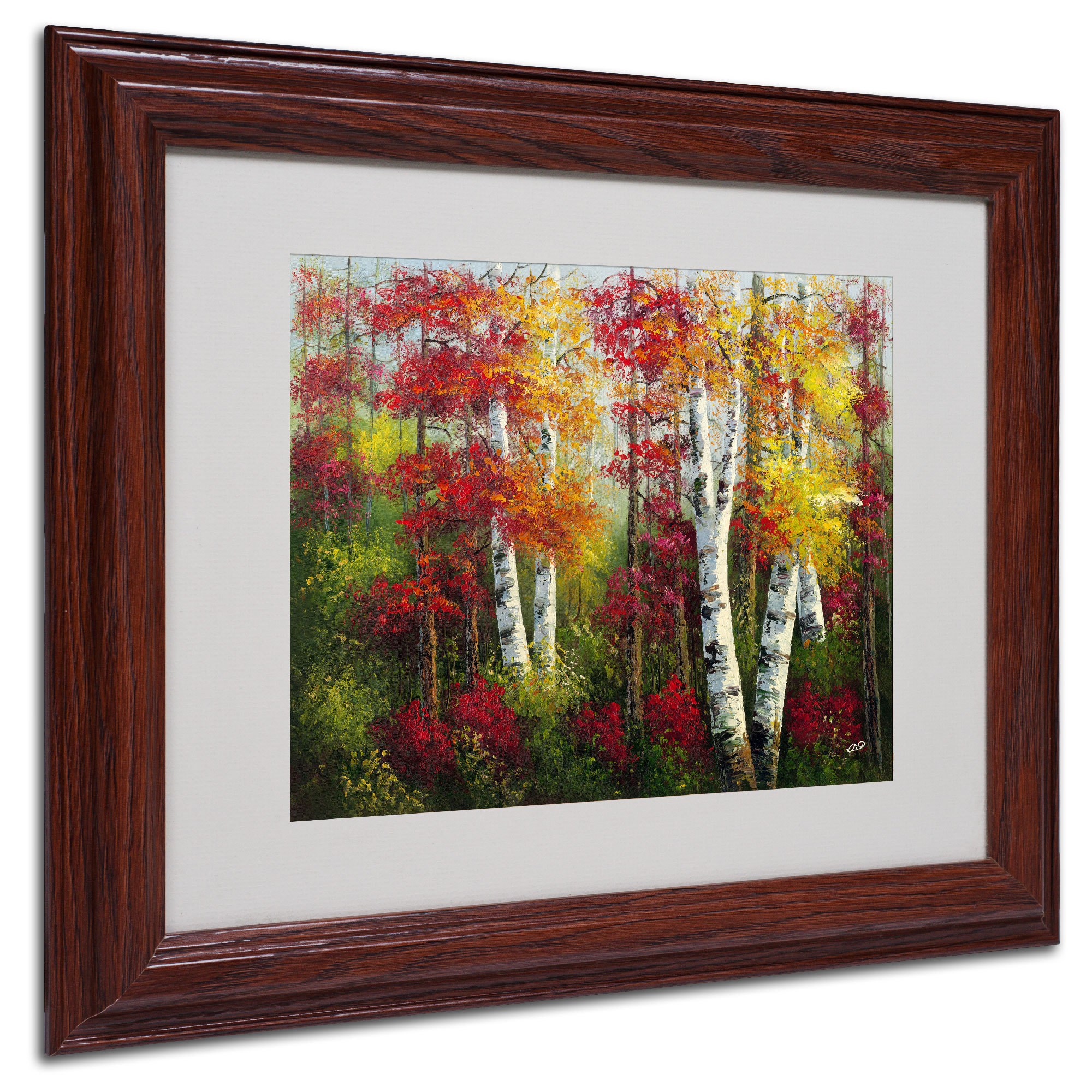 Trademark Fine Art "Indian Summer" Canvas Art by Rio, Wood Frame