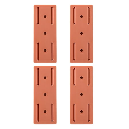 

CHAMAIR 4pcs Power Outlet Fixer Rack Wall-mounted Sockets Storage Holder (Orange)