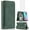 Green, variant on REQO Compatible with Samsung Galaxy A52/A52S 5G Wallet Case Tempered Glass Screen Protector Zipper Leather Flip Cover Card Holder Stand Cell Accessories for A 52 S 4G G5 52A S52 52S Women Men