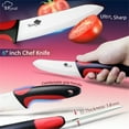 thumbnail image 6 of 3-Piece Sharp Ceramic Knife Set with Covers - Stain Resistant White Blade Rust Proof Kitchen Knives Household Vegetables Slicing Tool, 6 of 9