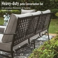 thumbnail image 3 of MF Studio 5-Seater Patio Conversation Set Metal Outdoor Furniture Set with Swivel Chairs and Table - Gray, 3 of 9