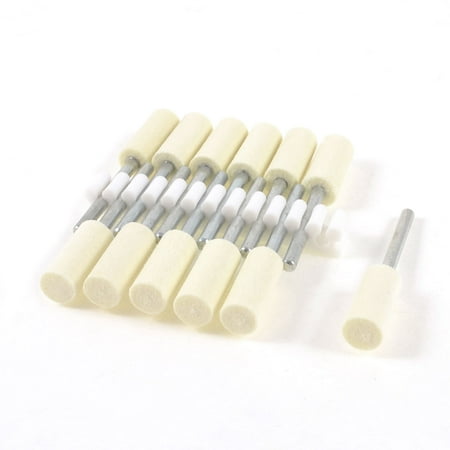 Unique Bargains 18mm Height 8mm Diameter Head Felt Bobs 12 Pieces for Grinding Machine