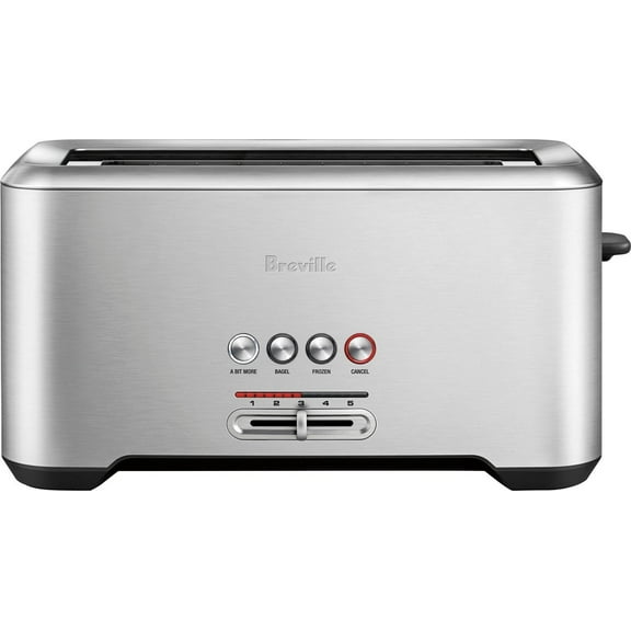 The 'A Bit More 4-Slice Long-Slot Toaster - Stainless Steel