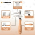 thumbnail image 4 of We Love Doodles Dog Dematting Rake Comb, Stainless Steel Blades, Professional Detangling Tool for Mats & Tangles, Ergonomic Wooden Handle for All Breeds, Small, 4 of 6
