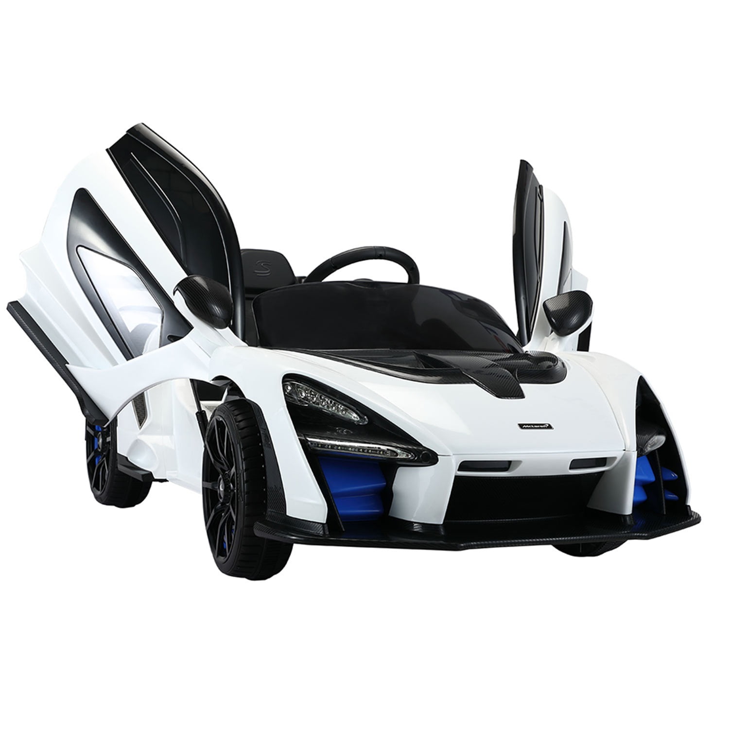 CIPACHO 12 V Kids Electric Ride On Cars, Licensed Mclaren Roadster Battery Powered Sports Car Toy with 2 Speeds, Parent Control, Sound System, White CIPACHO 12 V Kids Electric Ride On Cars, Licensed Mclaren Roadster Battery Powered Sports Car Toy with 2 Speeds, Parent Control, Sound System, White