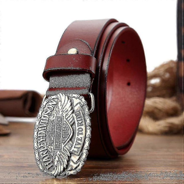 Men's Belt Cowhide Hip-hop Style Foreign Trade Motorcycle Belt