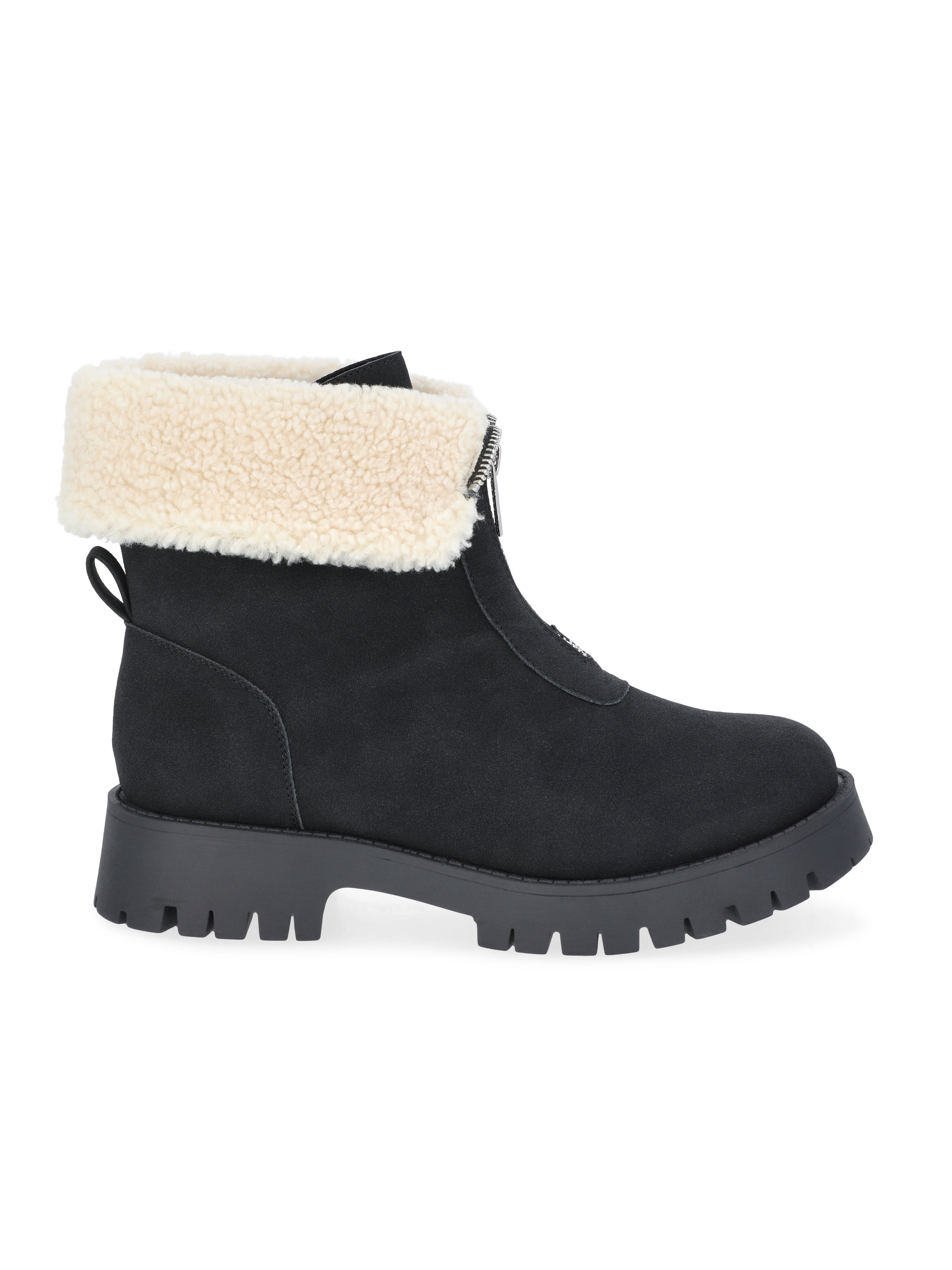 No Boundaries Women's Fold Over Zip Front Boots, Wide Width Available