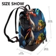 thumbnail image 2 of Sikiie Playful Colorful Dragons Flowers Women Genuine Leather Backpack Fashion Rucksack Daypack Leather Casual Travel Backpacks for Women, 2 of 4