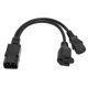 thumbnail image 3 of Cable De Alimentación Hembra C14 Macho A C13 Nema 5-15R, Cables De Alimentación De Cobre Seguros 1 En 2 Salidas 10A 250V Para Impresoras, 3 of 8