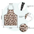 thumbnail image 7 of Brown Footballs on Beige Pattern Kids Aprons for Girls and Boys,Adjustable Neck Strap Toddler Aprons for Kids Cooking Baking, 7 of 7