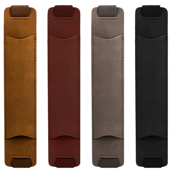 4pcs Adjustable Elastic Band Pu Leather Pen Holder for Notebook Planner Books Pen Sleeve Pouch Case