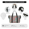 thumbnail image 3 of Travel Duffle Bag Pink Donut Print Blue Travel Tote Bags Carry on Luggage Waterproof Weekender Bags with Top Handle Adjustable Shoulde Strap for Travel Gym, 3 of 5