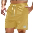 thumbnail image 1 of Timegard Mens Shorts Straight Leg Elastic Waist Loose Comfy Casual Solid Color Shorts with Pockets, 1 of 6