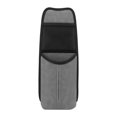 thumbnail image 3 of Bolsa de almacenamiento lateral para asiento, bolsillo de tejido de piel sintética, bolsillo de malla para camión, SUV, furgoneta, bolsa colgante para Gris, 3 of 8