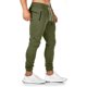 thumbnail image 3 of Gibobby pantalones anchos mujer Pantalones de hombre con cordones casuales de color con cordón Bolsillos laterales sólidos Pantalones de cintura (Verde, M), 3 of 5