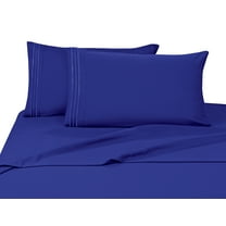 Elegant Comfort 4 Piece Bed Sheets Polyester Queen Blue Solid 1500 Thread Count