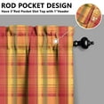 thumbnail image 5 of Rod Pocket Kitchen Curtain Set 3-Piece, 27.5x36 Inch Valance & Tier Drapes, Polyester Pongee Cafe Curtains for Living Room, Bathroom, Farmhouse Rustic Country Window Treatments., 5 of 6