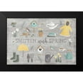 thumbnail image 2 of Marshall, Laura 24x17 Black Modern Framed Museum Art Print Titled - Smitten With Spring III, 2 of 5