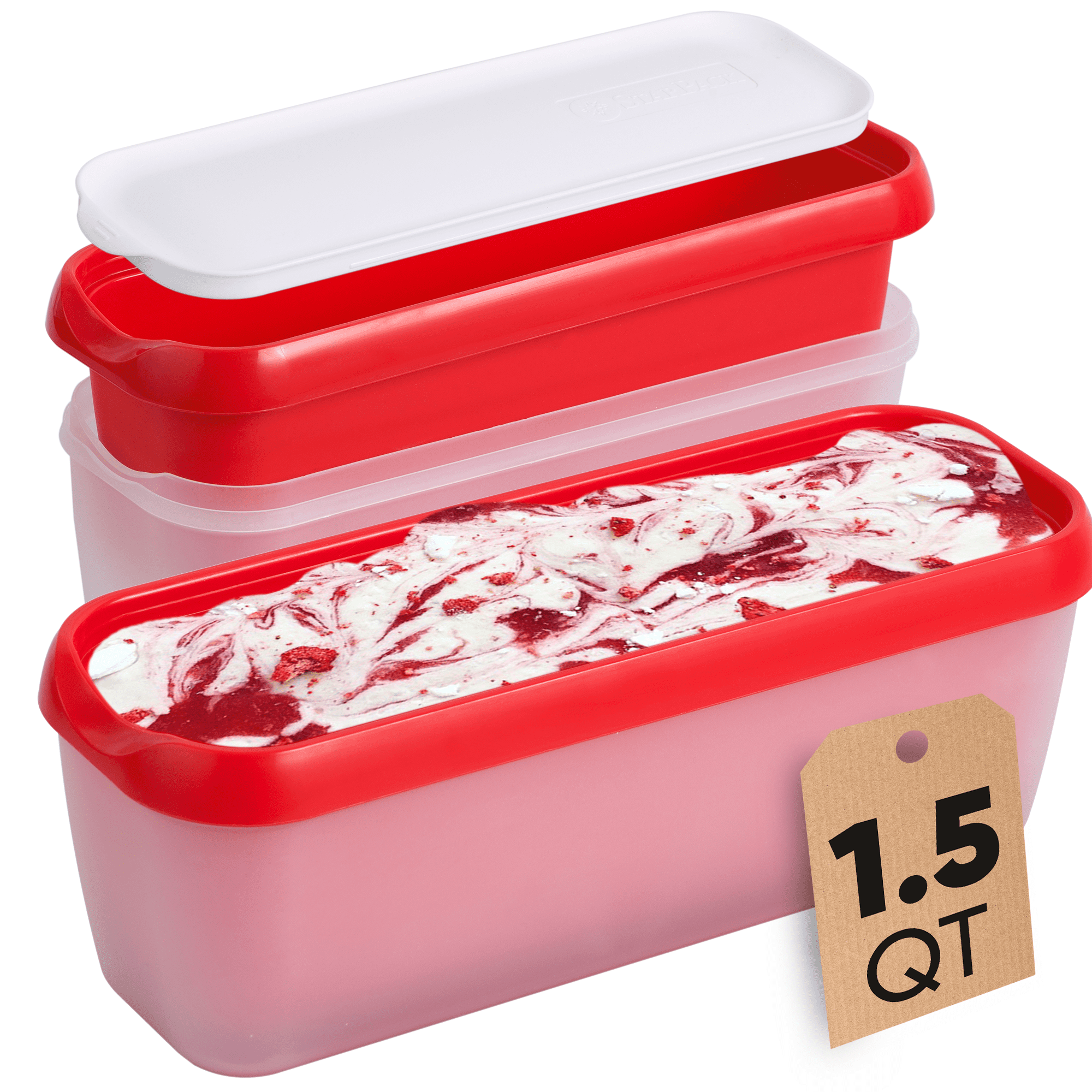 Ice Cream containers for homemade ice cream, Reusable Storage Freezer ice  cream Container With Lids, BPA FREE, Dishwasher Safe Tub. Double Insulated