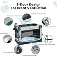 thumbnail image 2 of WILLYO Soft Collapsible Dog Crate - 36 Inch Portable Travel Dog Crate for Medium/Large Dogs Indoor & Outdoor, 3-Door Pet Crate with Durable Mesh Windows & Storage Bag, Grey, 2 of 5