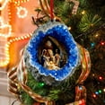 thumbnail image 3 of ‌Nativity Scene Christmas Tree Ornament,Resin Rock with Blue Crystal Cavity,Hand-Painted Holy Family,Religious Holiday Decoration,Shatterproof Unique Christmas Ornament for Home Decor‌, 3 of 4