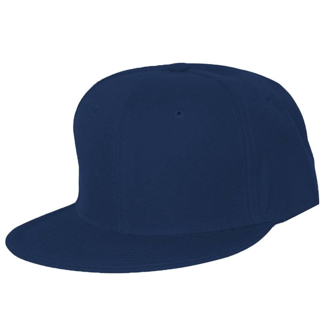 Hat de Bill Plano Pitted - Navy 71/2 Flat Bill Gorra de béisbol