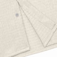thumbnail image 4 of Mens Casual Textured Shirts Knit Summer Beach Vacation Short Sleeve Button Down Tops White, 4 of 9