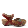 thumbnail image 5 of Spring Step L’Artiste Women's Koraline Mary Jane Flat Shoes – Hand Painted Floral Leather, Cushioned Microsuede Footbed, Adjustable Ankle Strap, 2″ Cork Wedge Heel, 5 of 8