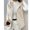 Beige, variant on WIZUTIZ Women's Solid Color Textured Sherpa Fleece Zip Up Hoodie Drawstring Hood Pockets Winter Warm Coat Casual Loose Fit Outerwear