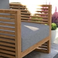 thumbnail image 7 of Modway Carlsbad Modern Fabric/Teak Wood Outdoor Armchair in Gray/Natural, 7 of 7