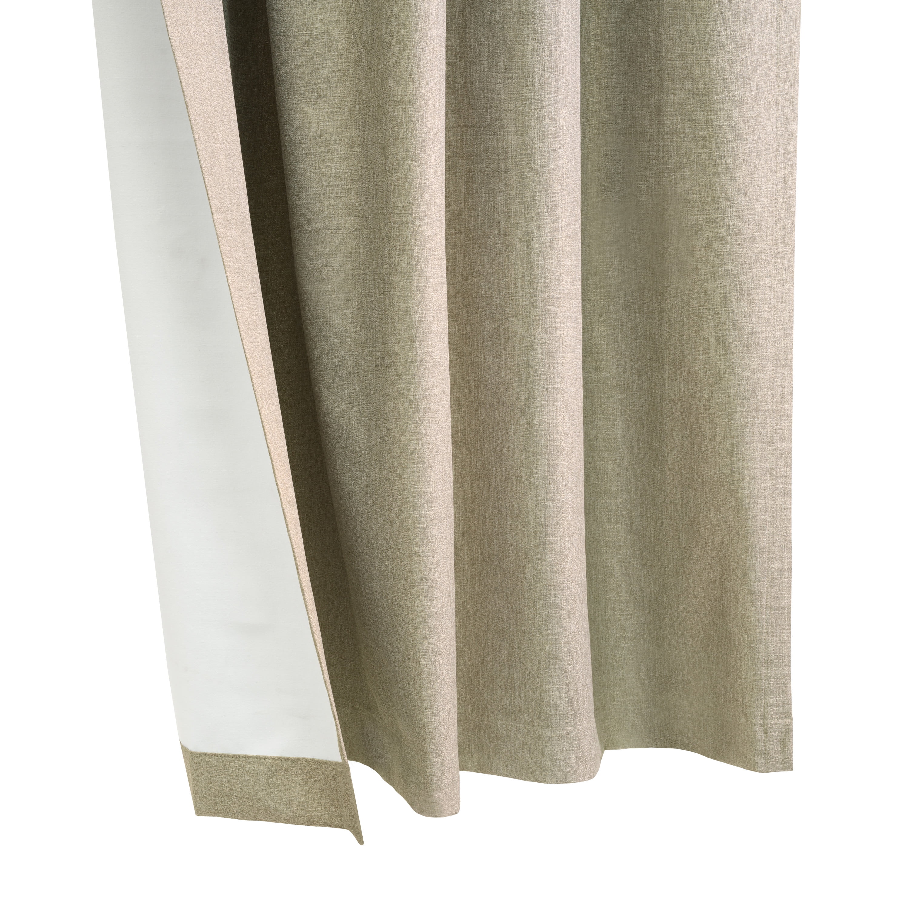 Barry Total Blackout Textured Dual Header Curtain Panel 52" x 84" in Oatmeal