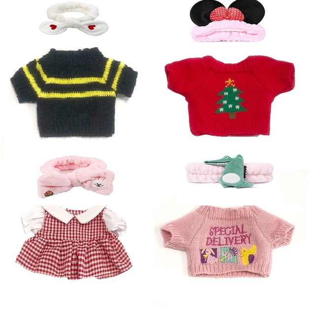 30cm LaLafanfan Cafe Duck Plush Toy Doll Accessories Headband Clothes Glasses Bag Dressing up Girl GiftStrawberry bag He Qiyong unisex