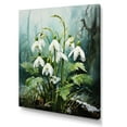 thumbnail image 2 of Designart "Chilled Forest Snowdrop Realism" Snowdrops Canvas Art Print, 2 of 7