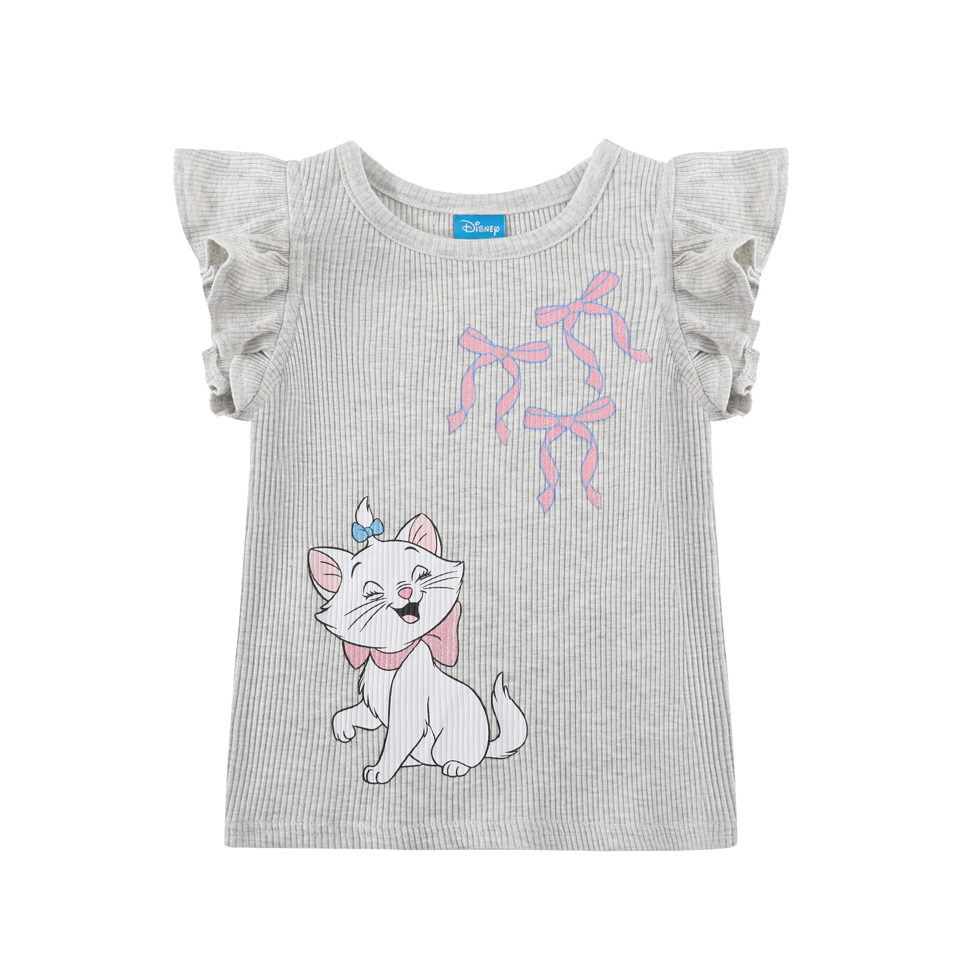 Disney Clothes Baby Girls 4-Piece Set – Marie Pullover, Tee, Shorts & Pants (Brown) 3T
