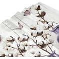 thumbnail image 6 of Farmhouse Floral Shower Curtain Rustic Country Cotton Flower Purple Jar Bathroom Shower Curtains Relax Soak Unwind Waterproof Polyester Fabric Bathroom Decor Curtain with Hooks 72x72 Inches, 6 of 6