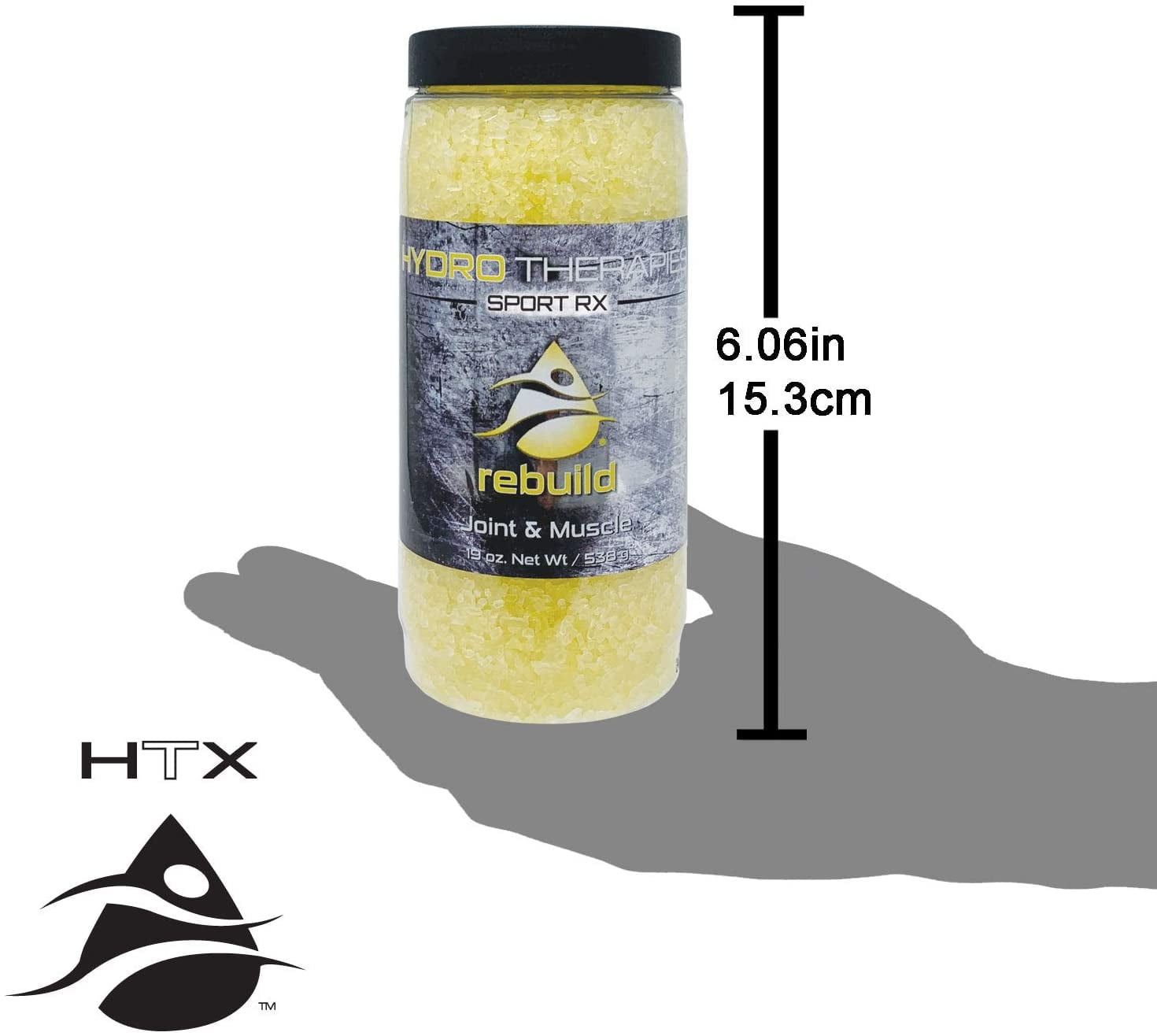 (2 pack) inSPAration Hydrotherapies Sport RX Rebuild Crystals, Eucalyptus & Peppermint, 19 oz
