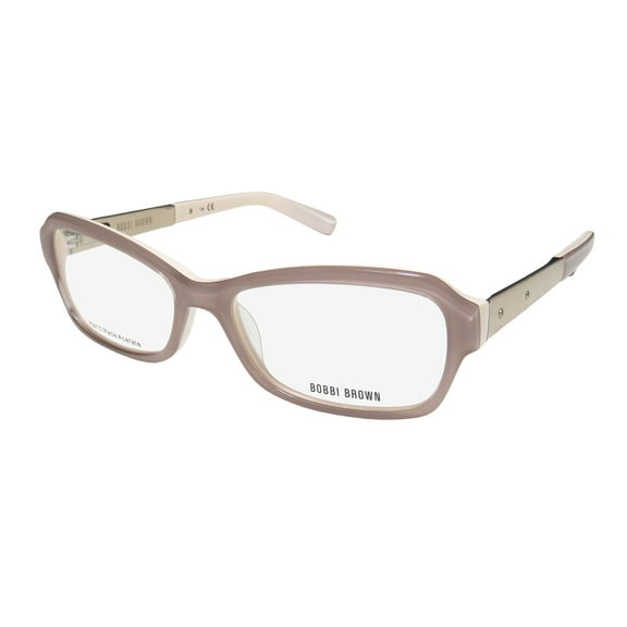 NEW BOBBI BROWN THE PIXIE WOMENS/LADIES CAT EYE FULL-RIM STONE IVORY PREMIUM SEGMENT CLASSY CAT EYE FRAME DEMO LENSES 53-16-135 FLEXIBLE HINGES EYEGLASSES/EYE GLASSES