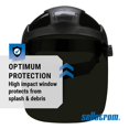 thumbnail image 3 of Sellstrom Protector Facial De Seguridad De Una Sola Corona Con Arnés De Trinquete Sombra 5 Ir Tint Sin Recubrimiento Negro S32050, 3 of 5