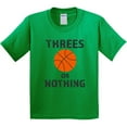 thumbnail image 3 of Inktastic Basketball Threes or Nothing Youth T-Shirt, 3 of 5