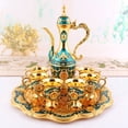 thumbnail image 4 of Vintage European Coffee Pot Set with 6 Cups, Teapot Tea Service Set, Zinc Alloy, Decoration, Perfect Gift, 4 of 7