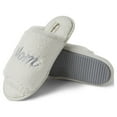 thumbnail image 3 of Dearfoams Womens Louise Embroidered Mom Slide Slipper Gift Set with Scrunchie, 3 of 6