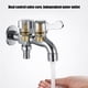 thumbnail image 5 of G1 / 2in Lavadora Grifo Divisor de grifo Grifo de agua de doble uso para baño Cocina Boquilla de agua doble Núcleo de válvula de cerámica Galvanoplastia de cobre ANGGREK Otros, 5 of 8