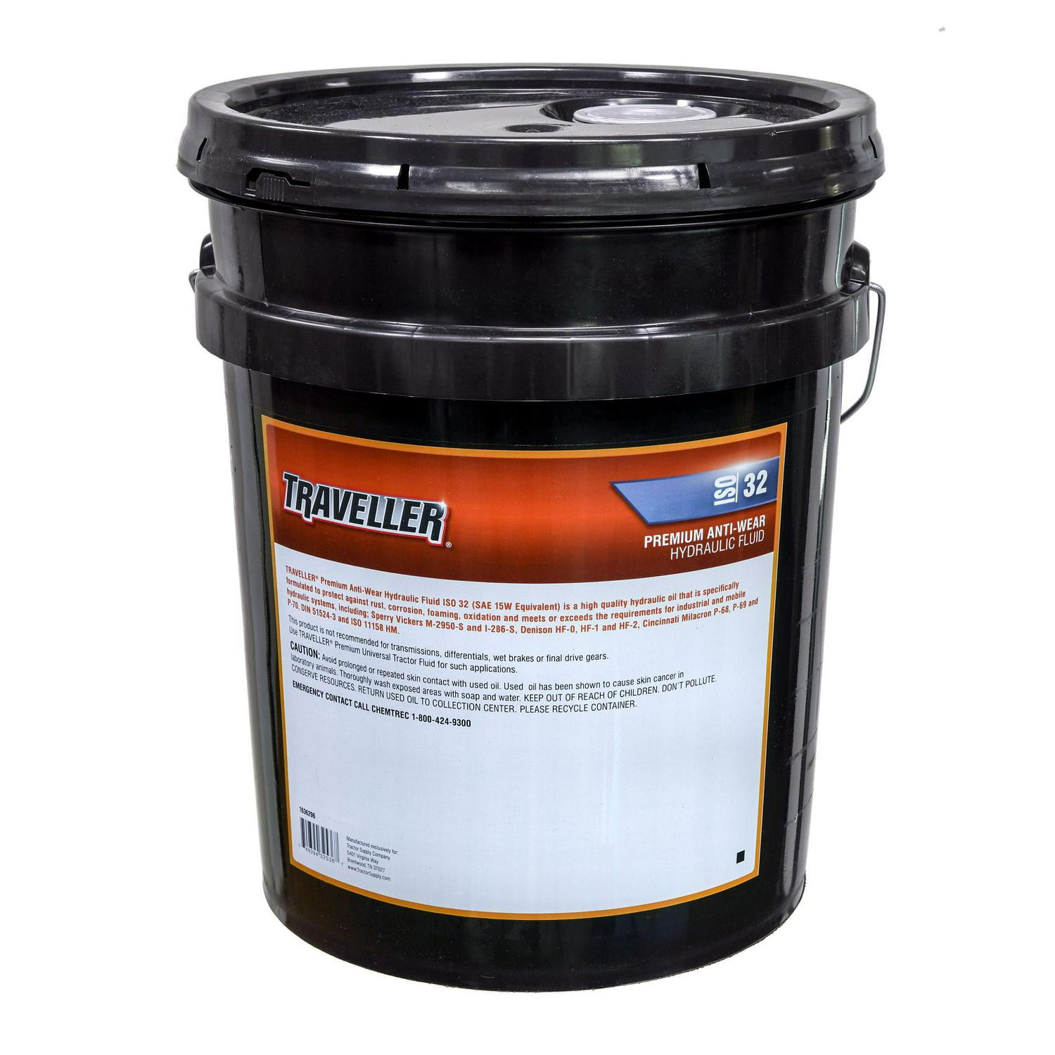 Traveller ISO 32 Premium Anti-Wear Hydraulic Fluid Automatic Transmission Fluid, 5 Gal