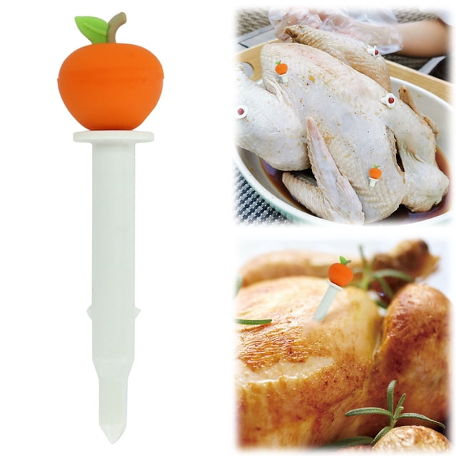1Pc Pop-Up Timer Poultry Doneness Set,Turkey Temperature Poppers,Turkey Chicken Beef Cooking Meat Pop Out Up Poultry Timer,Basic Plastic Pop-up Poultry Turkey Thermometer for Cooking(B)