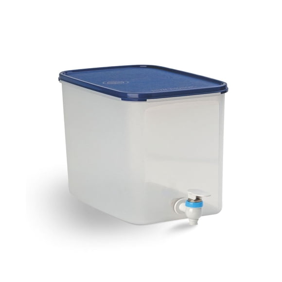 Dispensador de agua Signora Ware Continental de plástico sin BPA | Contenedor de agua con grifo antigoteo | Ideal para el hogar, la oficina y uso en exteriores (9 litros | azul)
