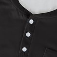 thumbnail image 6 of GrmtClth Mens Henley Shirts Fashion Long Sleeve Button Up T-Shirts Muscle Lightweight Tee Tops with pocket Black L, 6 of 6